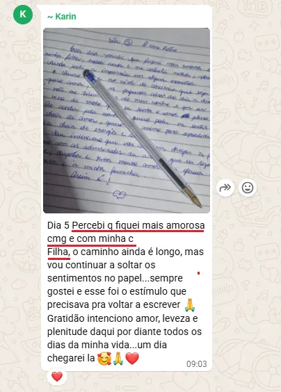 Depoimento real de mãe: Mais amorosa consigo e com a filha